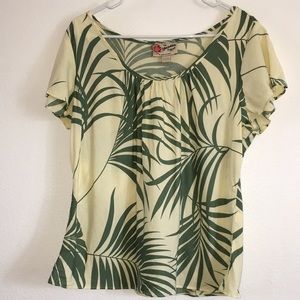 Hilo Hattie Aloha Print short sleeve blouse